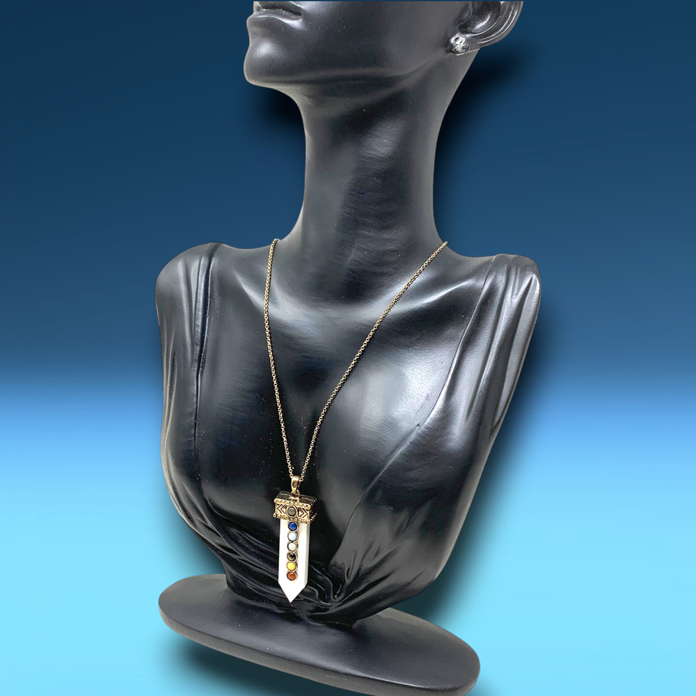 Vintage Chakra Style Pendant Necklace Metaphysical Spiritual Festival Yoga Core - Picture 5 of 7